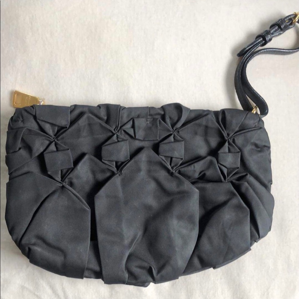 Prada quilted satin black clutch. - Picture 3 of 7